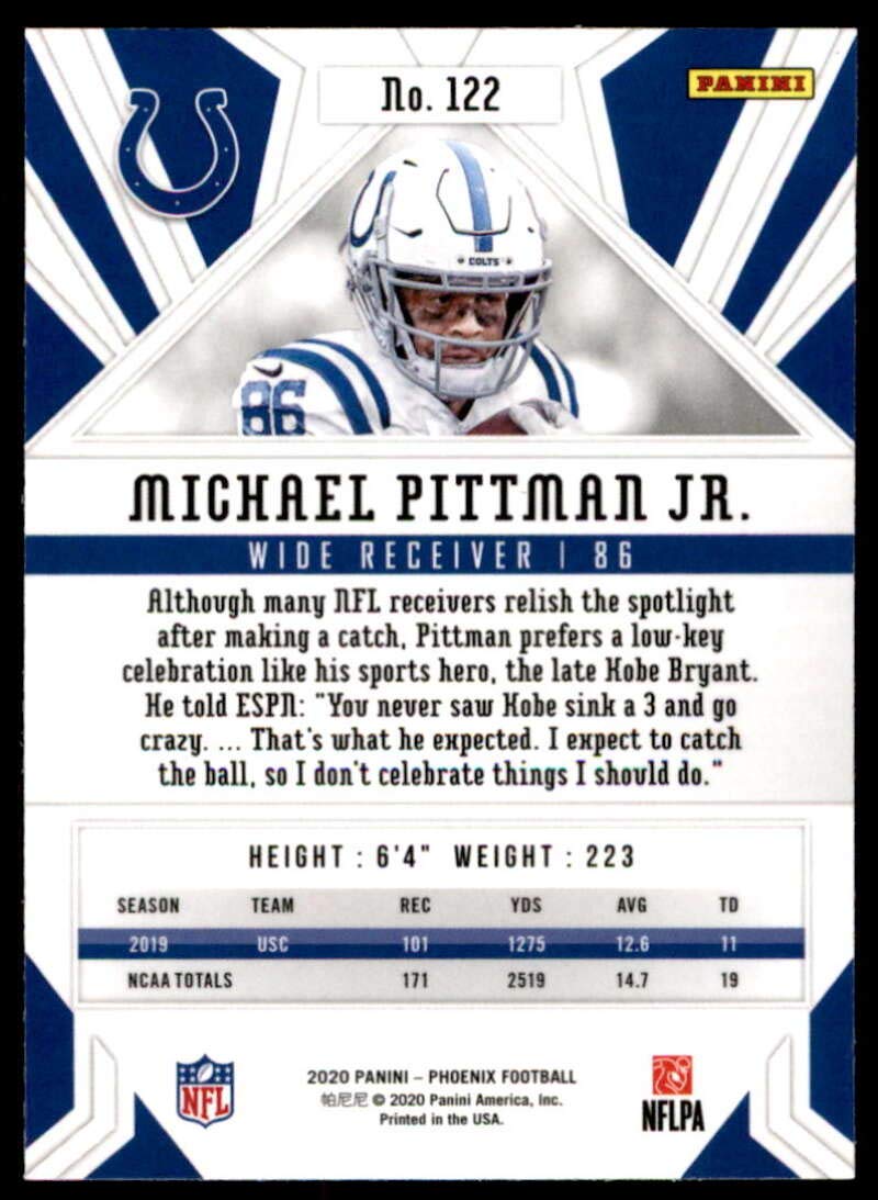 Amazon.com: 2020 Panini Phoenix Fire Burst #122 Michael Pittman Jr